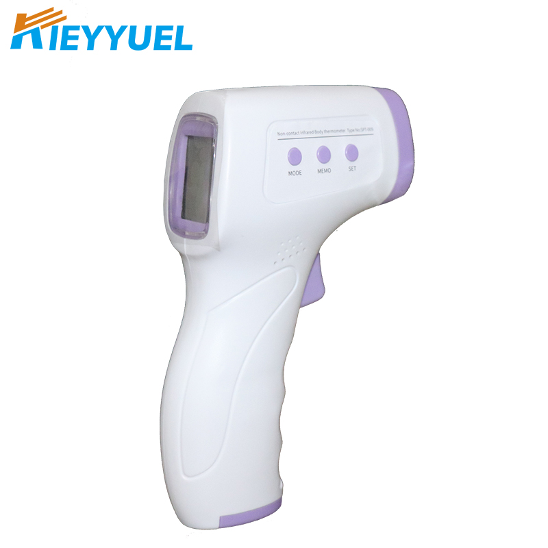 What is the principle of the forehead gun? What is the normal body temperature?