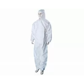 Chemical Safety Nonwoven Disposable Protective Clothing In White Color
