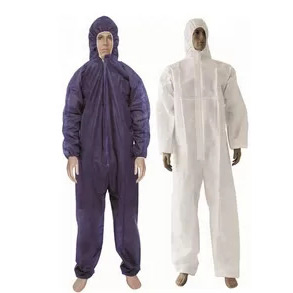 Non Woven Disposable Hooded Coveralls , OEM Disposable Protective Suit