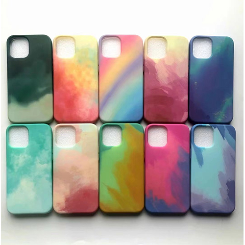 Silicone Watercolor Pattern Phone Case